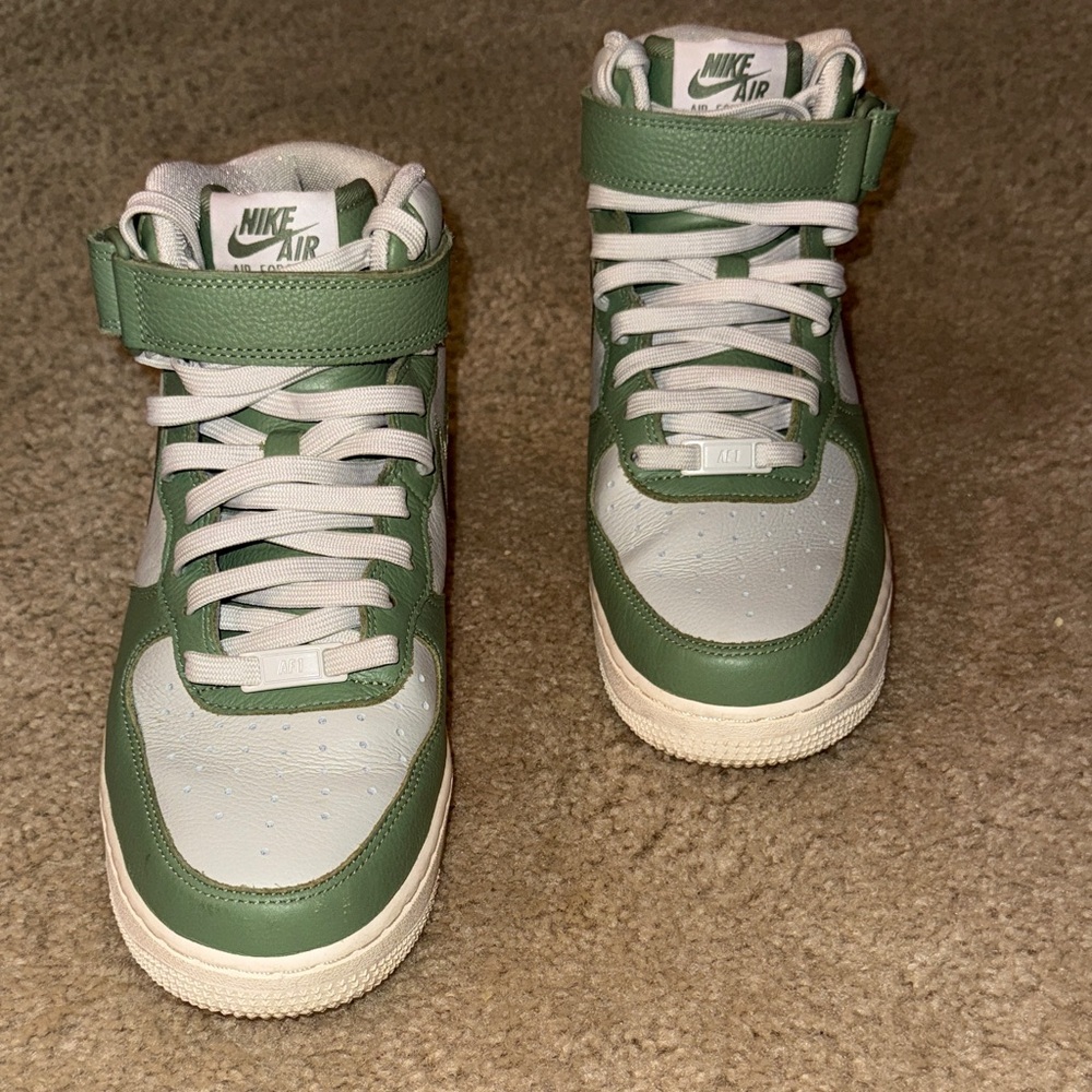 Custom Nike Air Force 1 Mid – “Sage Avocado Green Tea”